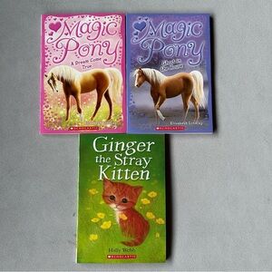 Set of 3 ~ Junior Novels ~ Magic Pony & Stray Kitten